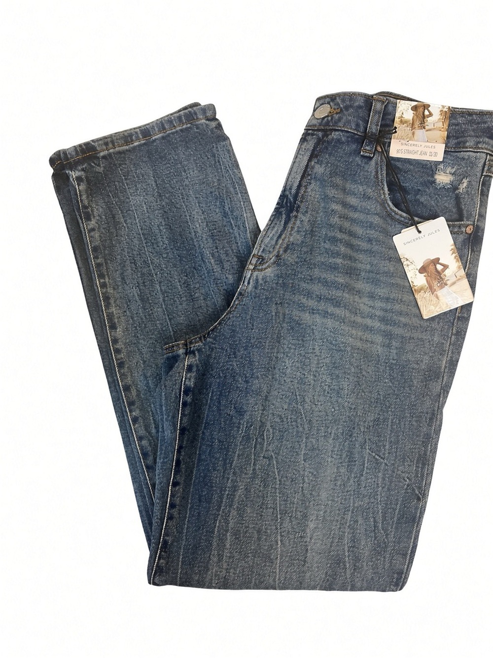 Sincerely Jules 90's Straight Jeans Distressed 11/30 NWT